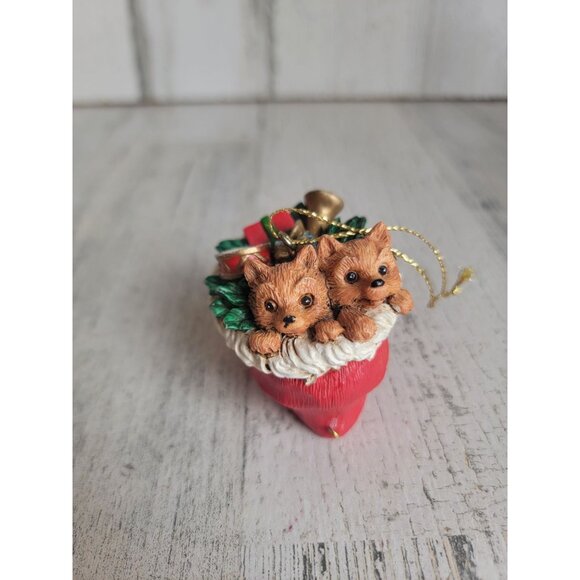 Scottish Terrier Santa had gifts mini ornament Xmas dog pet - Picture 1 of 5